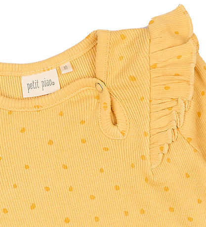 Petit Piao Samfella l/e - Rib - Modal - Yellow Sun