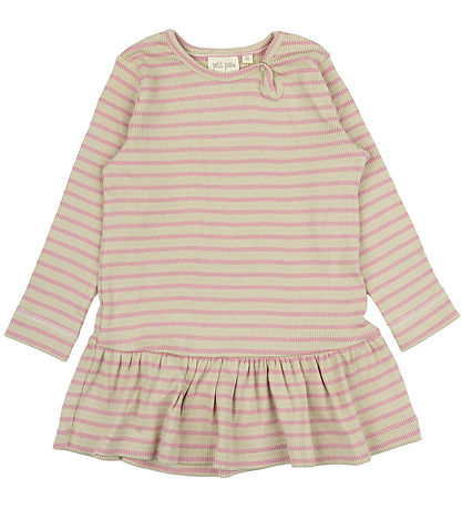 Petit Piao Kleid - Rib - Modal - Hell Rose/Dark Off White