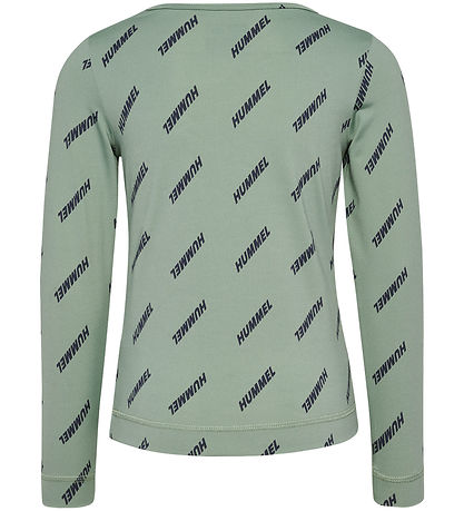 Hummel Bluse - HmlSilje - Iceberg Green m. Print