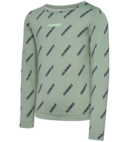 Hummel Bluse - HmlSilje - Iceberg Green m. Print