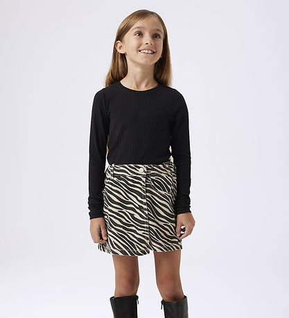 Name It Denimshorts - NfkZebra - Cement/Black Zebra
