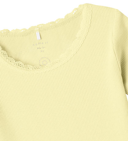 Name It Bodysuit s/s - Rib - Noos - NbfKab - Pastel Yellow