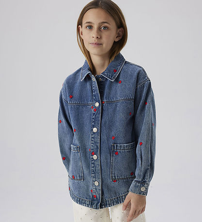 Name It Denim Jacket - NkfMandy - Medium+ Blue Denim/Heart