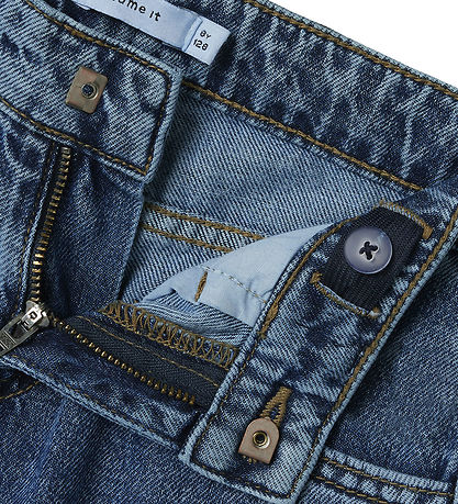 Name It Jeans - Wide - NkfBella - Medium+ Blue Denim/Heart