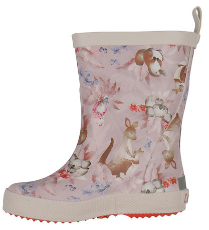 CeLaVi Rubber Boots - Peach Blossom w. Print