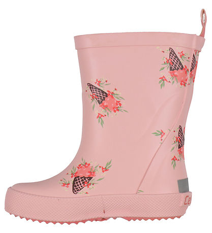 CeLaVi Rubber Boots - Peach Blossom w. Ice Cream Cones