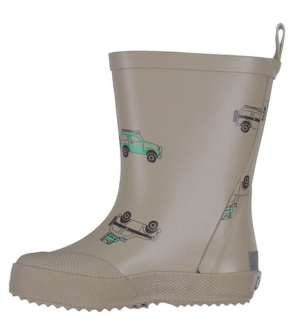 CeLaVi Rubber Boots - White Pepper w. Cars