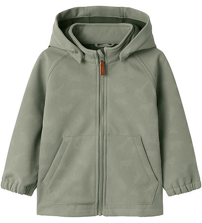 Name It Softshell Jacket w. Fleece - NmmAlfa08 - Shadow w. Magic