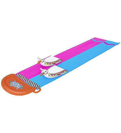 Bestway Double Slip Slide Splash w. Bath Toys - 488 cm - H2OGO L