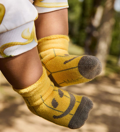 Molo Socken - Bambus/Viskose - Nodda - 2er-Pack - Klein Banana