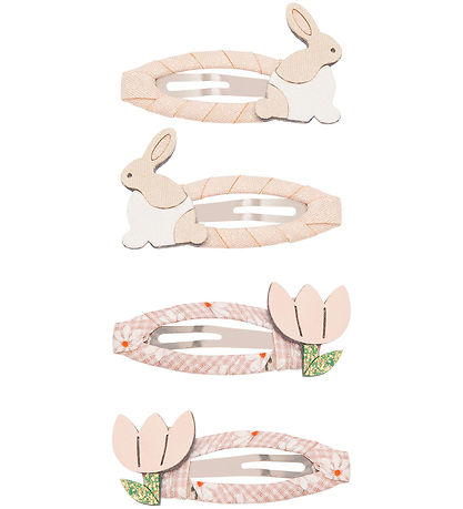 Mimi & Lula Hårspännen - 4-pack - 5 cm - Bunny & Flower påsk