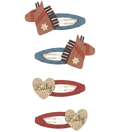 Mimi & Lula Haarspange - 4er-Pack - 5 cm - Lucky Horse