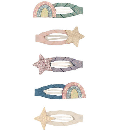 Mimi & Lula Haarspange - 5er-Pack - 4 cm - Rainbow & Star Trauml