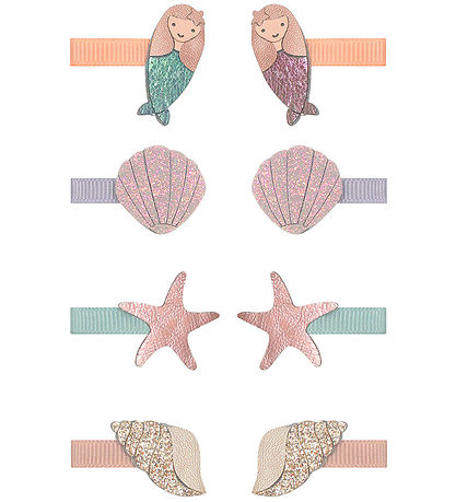 Mimi & Lula Hair clip - 8-Pack - 3 cm - Mermaid Sealife