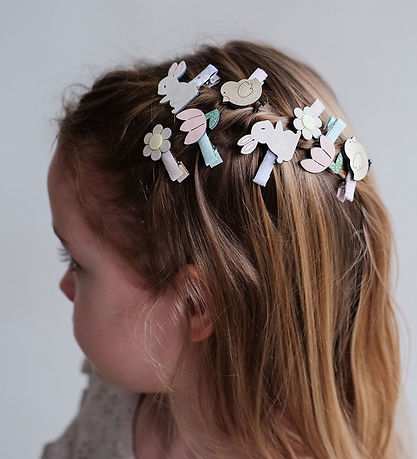 Mimi & Lula Hårklämma - 8-pack - 3 cm - påsk
