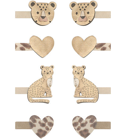 Mimi & Lula Hárklemma - 8 Pakki - 3 cm - Larry Leopard