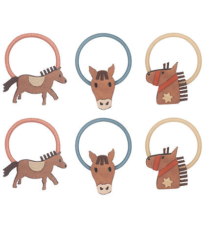 Mimi & Lula Elastic Hair Bands - 6-Pack - Mini Lucky Pony