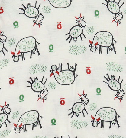 Body m/l Katvig - Laine - Blanc av. Vaches