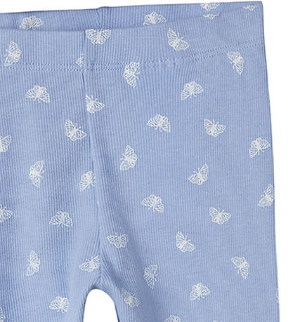 Name It Leggings - Rib - NmfVemia - Serenity/Bow Ties