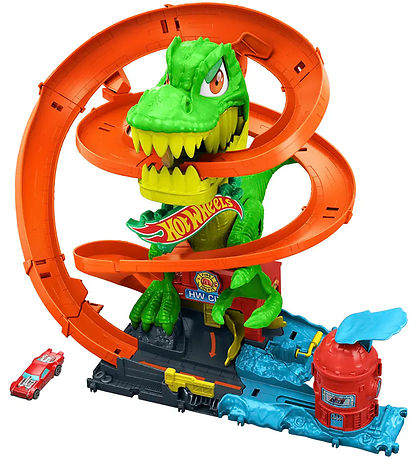 Hot Wheels Race Car Track - City T-Rex Fire Station
