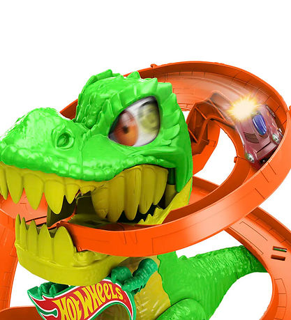 Hot Wheels Race Car Track - City T-Rex Fire Station
