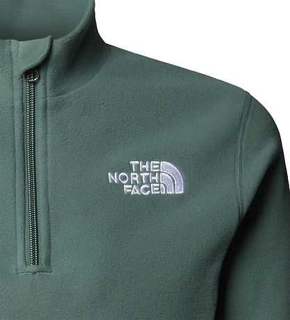 The North Face Fleece Jacket - Glacier - 1/4 Zip - Duck Green