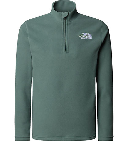 The North Face Fleece Jacket - Glacier - 1/4 Zip - Duck Green