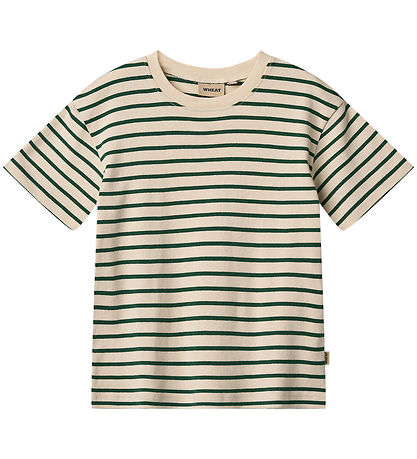 Wheat Stuttermabolur - Fabian - Green Stripe