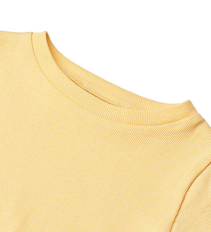Wheat Stuttermabolur - Rib - Alicia - Golden Yellow
