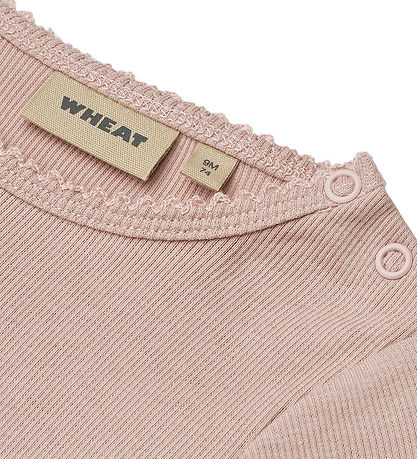 Wheat Bodysuit l/s - Rib - Regitze - Rose Powder