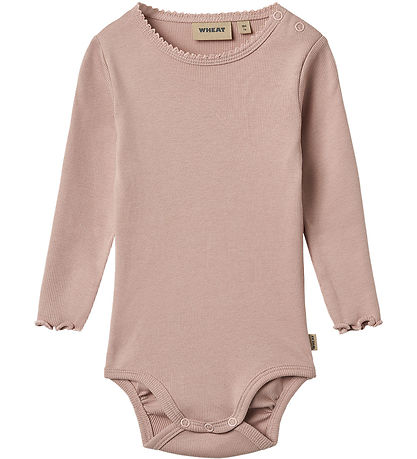 Wheat Bodysuit l/s - Rib - Regitze - Rose Powder