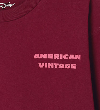 American Vintage Bluse - Fizvalley - Vintage Burgundy m. Print