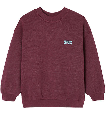 American Vintage Sweatshirt - Lazy - Overdyed Burgundy