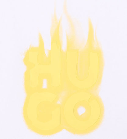 Sweat à Capuche HUGO - Blanc/Jaune