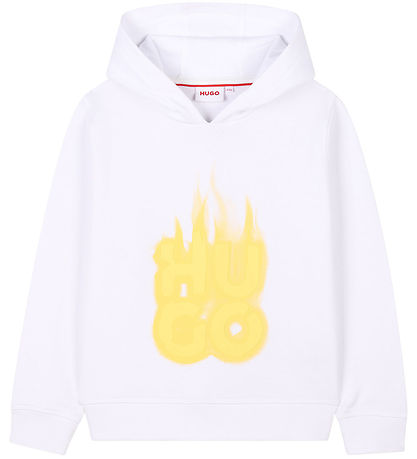 Sweat à Capuche HUGO - Blanc/Jaune