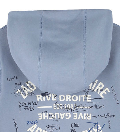 Zadig & Voltaire Hoodie - Lavender Blue w. Print
