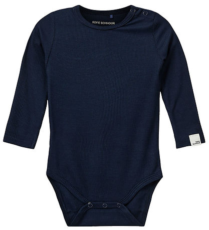 Sofie Schnoor Bodysuit l/s - Rib - DicteSB - Navy Blue