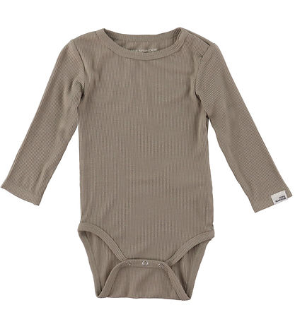 Sofie Schnoor Bodysuit l/s - Rib - DicteSB - Dark Sand