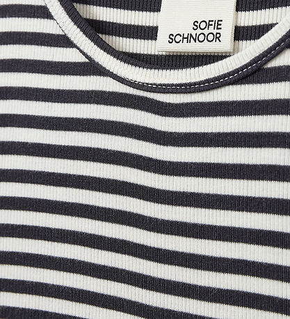 Sofie Schnoor Stuttermabolur - Nataliasy - Rib - Black Striped