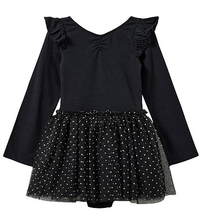 Sofie Schnoor Gymsuit - Tulle - Black w. Dots