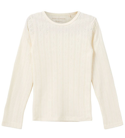 Sofie Schnoor Bluse - PetriciaSY Pointelle - Off White m. Hulmøn