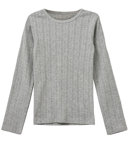 Sofie Schnoor Blouse - PetriciaSY Pointelle - Grey Melange w. Po