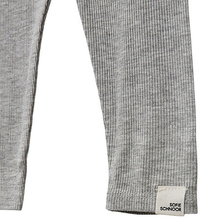 Sofie Schnoor Leggings - Rib - Nalinesb - Grey Melange