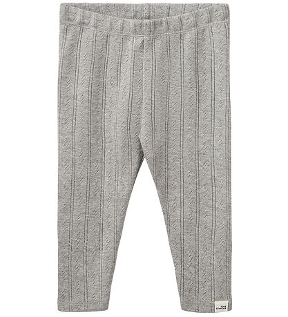 Sofie Schnoor Leggings - Nalinesb - Grau Meliert m. Lochmuster