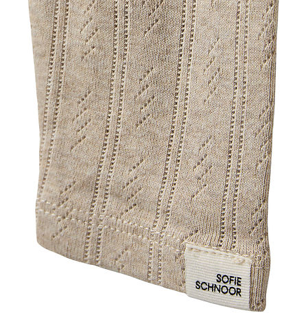 Sofie Schnoor Leggings - Nalinesb - Drapplitað M. Mynsturprjón