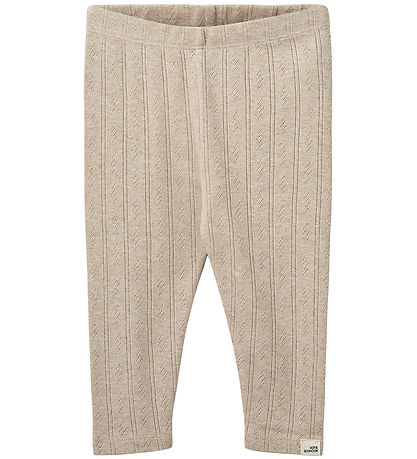 Sofie Schnoor Leggings - Nalinesb - Drapplitað M. Mynsturprjón