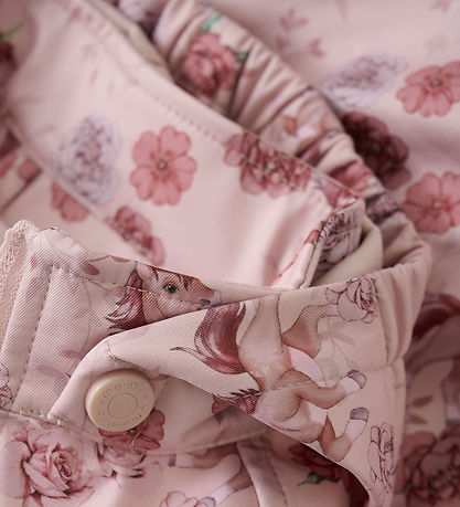 Minymo Softshell jakki - Peach Písk M. Blóm