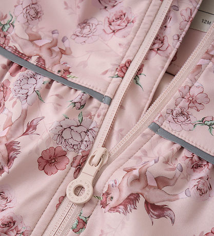 Minymo Softshell jakki - Peach Písk M. Blóm