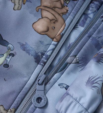 Minymo Softshell Jacket - Flint Stone w. Print