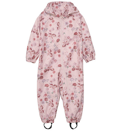 Minymo Softshellpak - Peach Zweep m. Bloemen